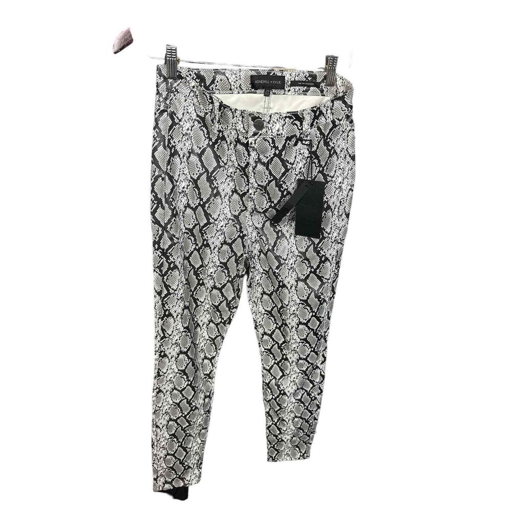 Kendall & Kylie The Skyscraper Reptile Print Faux Leather Pants NWT Size 29